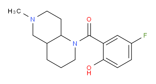 (5-fluoro-2-hydroxyphenyl)(6-methyloctahydro-1,6-naphthyridin-1(2H)-yl)methanone