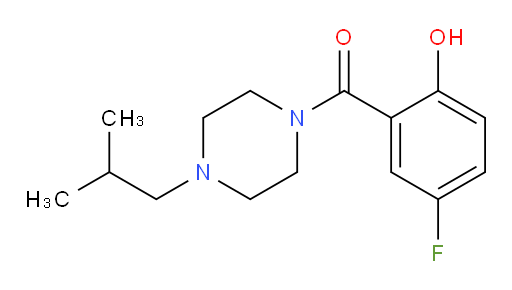 (5-fluoro-2-hydroxyphenyl)(4-isobutylpiperazin-1-yl)methanone