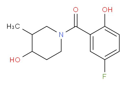 (5-fluoro-2-hydroxyphenyl)(4-hydroxy-3-methylpiperidin-1-yl)methanone