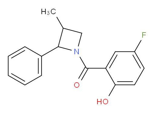 (5-fluoro-2-hydroxyphenyl)(3-methyl-2-phenylazetidin-1-yl)methanone