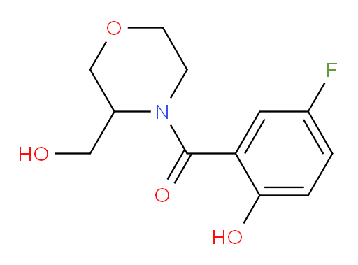 (5-fluoro-2-hydroxyphenyl)(3-(hydroxymethyl)morpholino)methanone