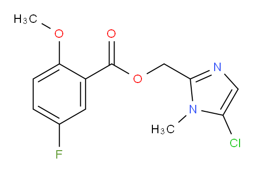 (5-chloro-1-methyl-1H-imidazol-2-yl)methyl 5-fluoro-2-methoxybenzoate