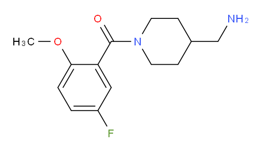 (4-(aminomethyl)piperidin-1-yl)(5-fluoro-2-methoxyphenyl)methanone