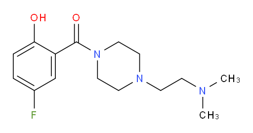 (4-(2-(dimethylamino)ethyl)piperazin-1-yl)(5-fluoro-2-hydroxyphenyl)methanone