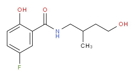5-fluoro-2-hydroxy-N-(4-hydroxy-2-methylbutyl)benzamide