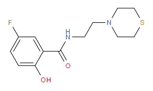 5-fluoro-2-hydroxy-N-(2-thiomorpholinoethyl)benzamide