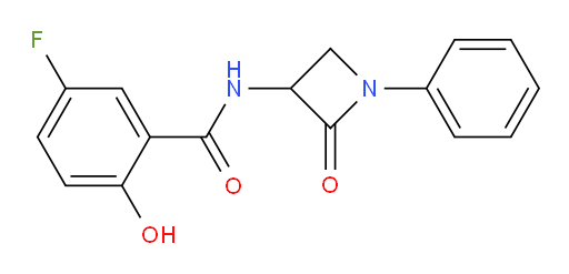 5-fluoro-2-hydroxy-N-(2-oxo-1-phenylazetidin-3-yl)benzamide