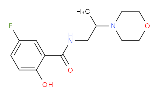 5-fluoro-2-hydroxy-N-(2-morpholinopropyl)benzamide