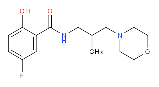 5-fluoro-2-hydroxy-N-(2-methyl-3-morpholinopropyl)benzamide