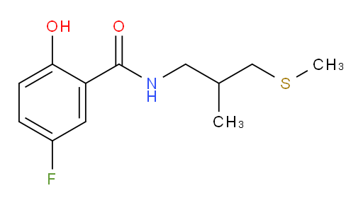 5-fluoro-2-hydroxy-N-(2-methyl-3-(methylthio)propyl)benzamide