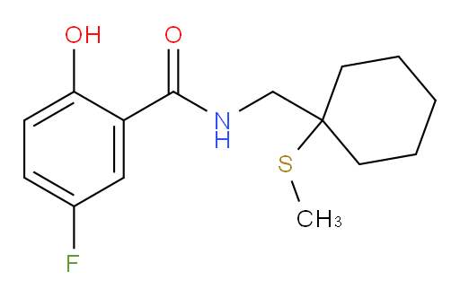 5-fluoro-2-hydroxy-N-((1-(methylthio)cyclohexyl)methyl)benzamide