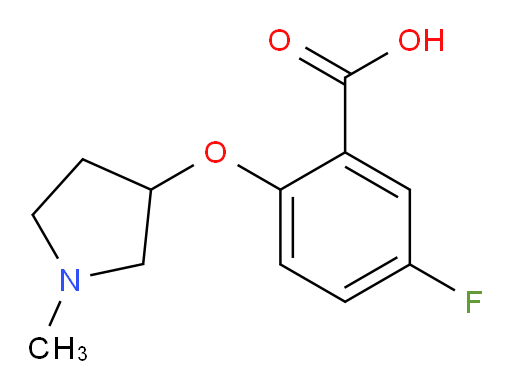5-fluoro-2-((1-methylpyrrolidin-3-yl)oxy)benzoic acid