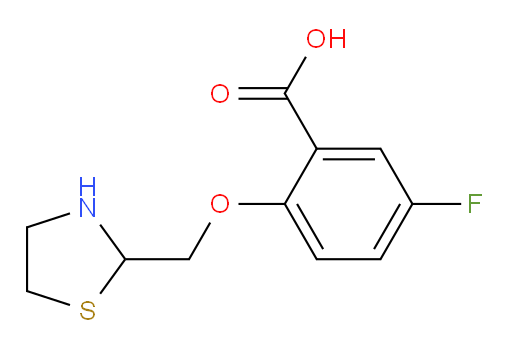 5-fluoro-2-(thiazolidin-2-ylmethoxy)benzoic acid