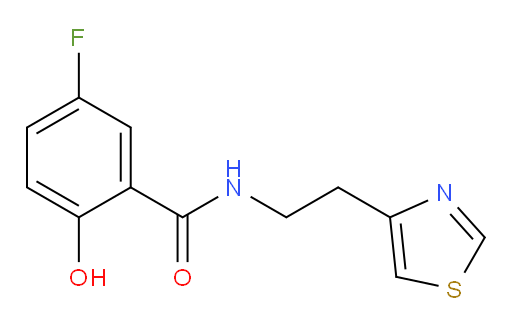 5-fluoro-2-hydroxy-N-(2-(thiazol-4-yl)ethyl)benzamide