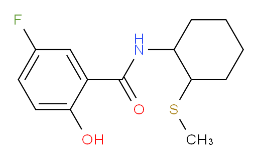 5-fluoro-2-hydroxy-N-(2-(methylthio)cyclohexyl)benzamide