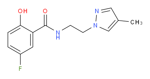 5-fluoro-2-hydroxy-N-(2-(4-methyl-1H-pyrazol-1-yl)ethyl)benzamide
