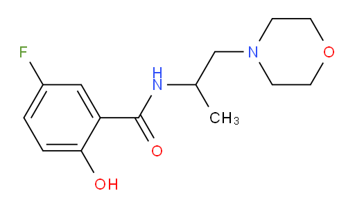 5-fluoro-2-hydroxy-N-(1-morpholinopropan-2-yl)benzamide