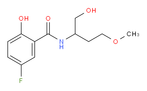 5-fluoro-2-hydroxy-N-(1-hydroxy-4-methoxybutan-2-yl)benzamide