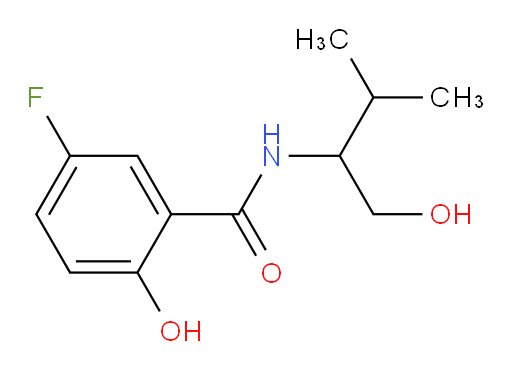 5-fluoro-2-hydroxy-N-(1-hydroxy-3-methylbutan-2-yl)benzamide