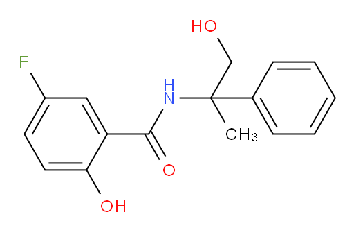 5-fluoro-2-hydroxy-N-(1-hydroxy-2-phenylpropan-2-yl)benzamide