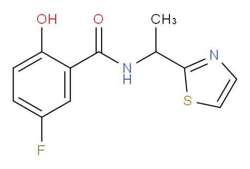 5-fluoro-2-hydroxy-N-(1-(thiazol-2-yl)ethyl)benzamide