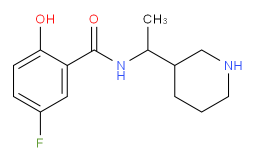 5-fluoro-2-hydroxy-N-(1-(piperidin-3-yl)ethyl)benzamide
