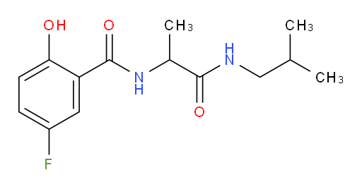 5-fluoro-2-hydroxy-N-(1-(isobutylamino)-1-oxopropan-2-yl)benzamide