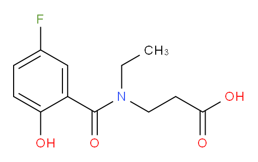 3-(N-ethyl-5-fluoro-2-hydroxybenzamido)propanoic acid