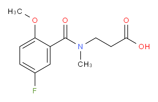 3-(5-fluoro-2-methoxy-N-methylbenzamido)propanoic acid
