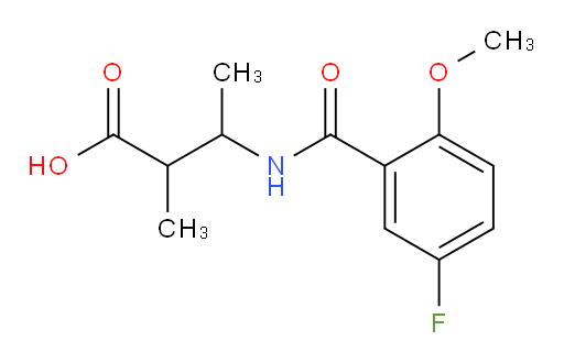 3-(5-fluoro-2-methoxybenzamido)-2-methylbutanoic acid