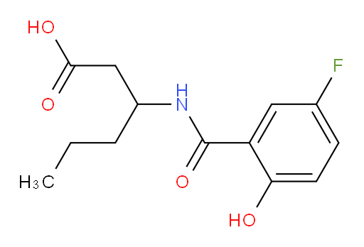 3-(5-fluoro-2-hydroxybenzamido)hexanoic acid