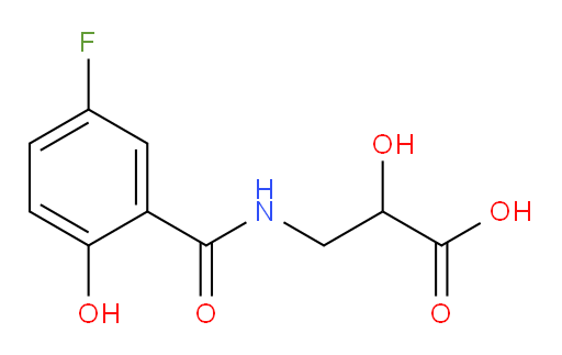 3-(5-fluoro-2-hydroxybenzamido)-2-hydroxypropanoic acid