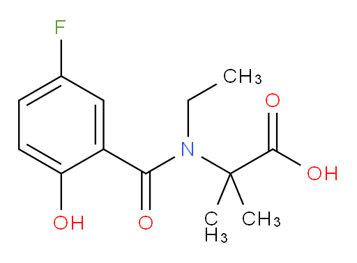 2-(N-ethyl-5-fluoro-2-hydroxybenzamido)-2-methylpropanoic acid