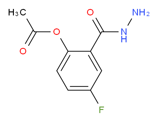 4-fluoro-2-(hydrazinecarbonyl)phenyl acetate