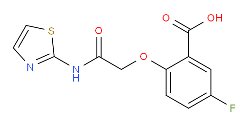 5-fluoro-2-(2-oxo-2-(thiazol-2-ylamino)ethoxy)benzoic acid