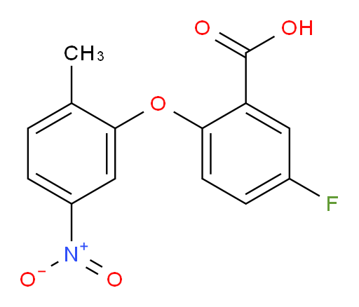 5-fluoro-2-(2-methyl-5-nitrophenoxy)benzoic acid