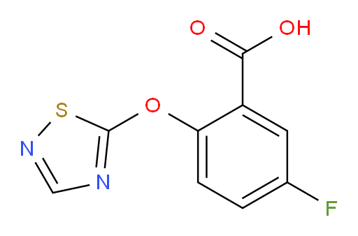 2-((1,2,4-thiadiazol-5-yl)oxy)-5-fluorobenzoic acid