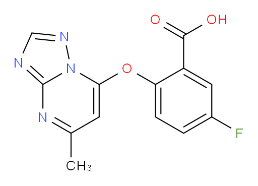 5-fluoro-2-((5-methyl-[1,2,4]triazolo[1,5-a]pyrimidin-7-yl)oxy)benzoic acid