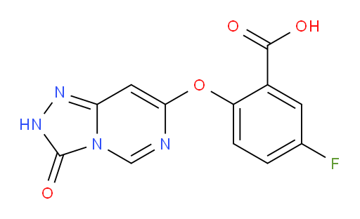 5-fluoro-2-((3-oxo-2,3-dihydro-[1,2,4]triazolo[4,3-c]pyrimidin-7-yl)oxy)benzoic acid