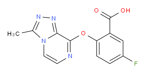 5-fluoro-2-((3-methyl-[1,2,4]triazolo[4,3-a]pyrazin-8-yl)oxy)benzoic acid