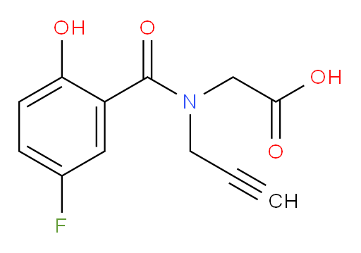 2-(5-fluoro-2-hydroxy-N-(prop-2-yn-1-yl)benzamido)acetic acid