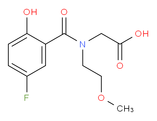 2-(5-fluoro-2-hydroxy-N-(2-methoxyethyl)benzamido)acetic acid