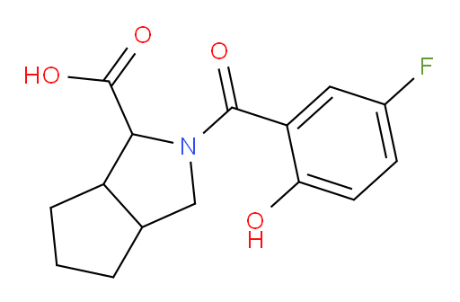 2-(5-fluoro-2-hydroxybenzoyl)octahydrocyclopenta[c]pyrrole-1-carboxylic acid