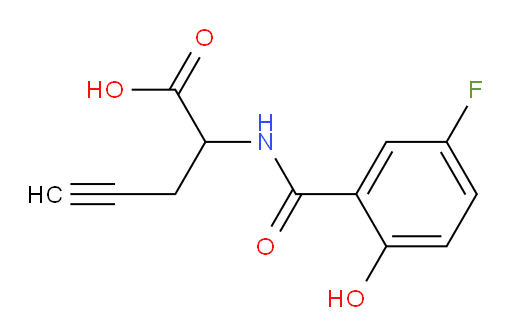 2-(5-fluoro-2-hydroxybenzamido)pent-4-ynoic acid