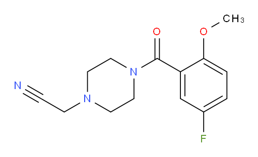 2-(4-(5-fluoro-2-methoxybenzoyl)piperazin-1-yl)acetonitrile