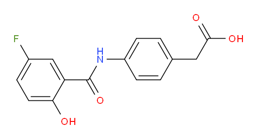 2-(4-(5-fluoro-2-hydroxybenzamido)phenyl)acetic acid