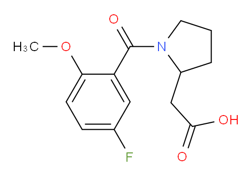 2-(1-(5-fluoro-2-methoxybenzoyl)pyrrolidin-2-yl)acetic acid