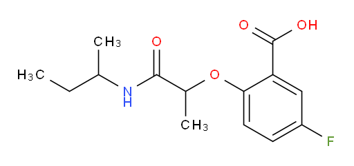 2-((1-(sec-butylamino)-1-oxopropan-2-yl)oxy)-5-fluorobenzoic acid