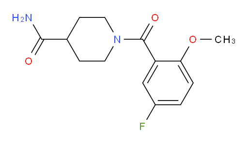 1-(5-fluoro-2-methoxybenzoyl)piperidine-4-carboxamide