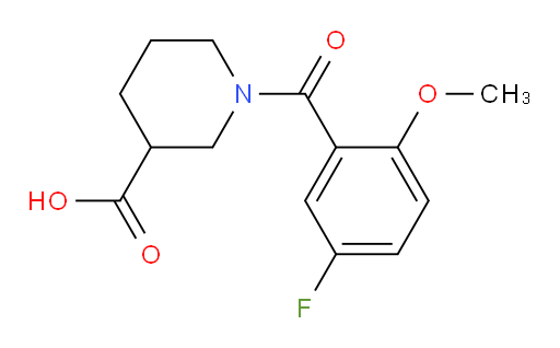 1-(5-fluoro-2-methoxybenzoyl)piperidine-3-carboxylic acid
